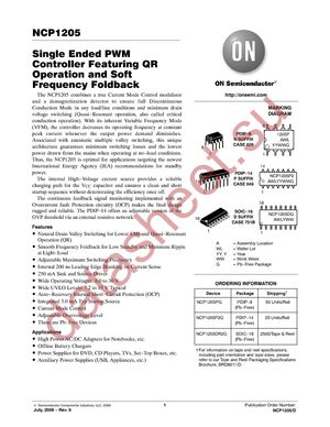 NCP1205DR2 datasheet  